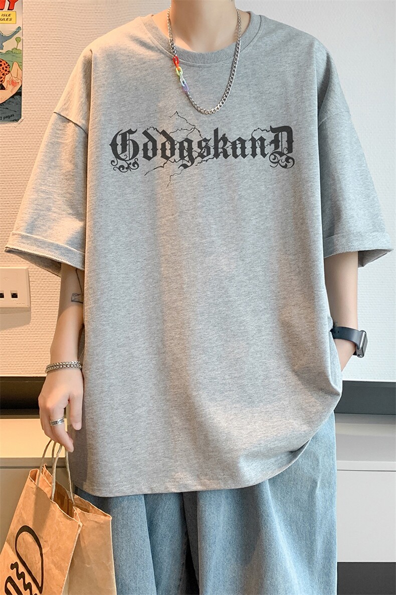 已注册/夏季内景美式大码宽松短袖T恤男潮百搭打底衫DT00573/P25,男装T恤,电商B316