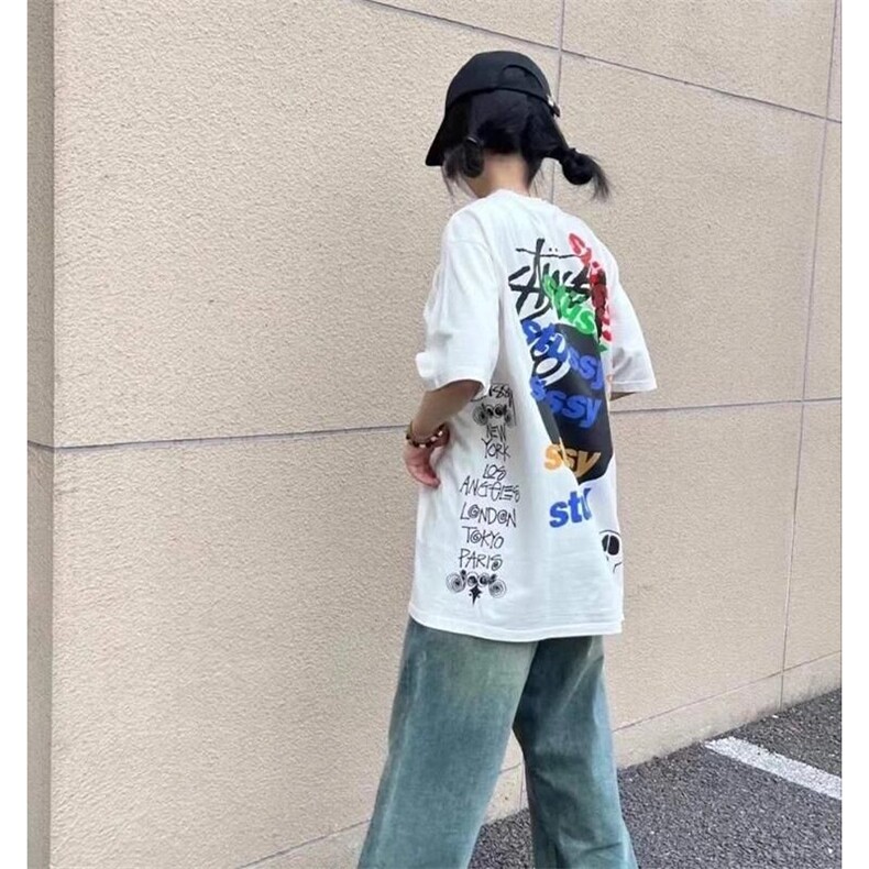 网络图现货美式高街潮牌阳光男孩多印花潮流短袖T恤TX1016-P55,男装T恤,星座715-7