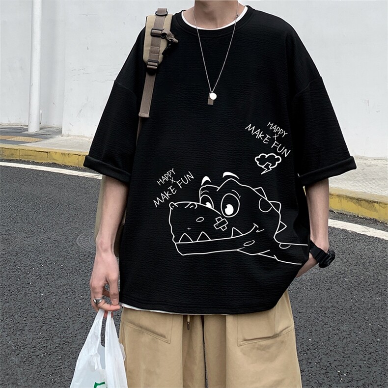 Q11136-P30春夏季七分袖t恤男大码五分袖男短袖中袖,男装T恤,电商A040