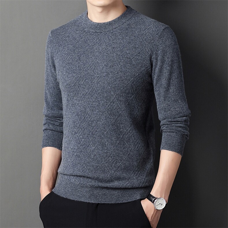 CM15317钱塘2020-2冬季新款时尚休闲厚款中年男士羊绒衫P450,男装针织衫/毛衣,钱塘207-2