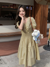 大货已出，2024夏季长款纯棉连衣裙9923款P110K155，女装连衣裙，慧峰