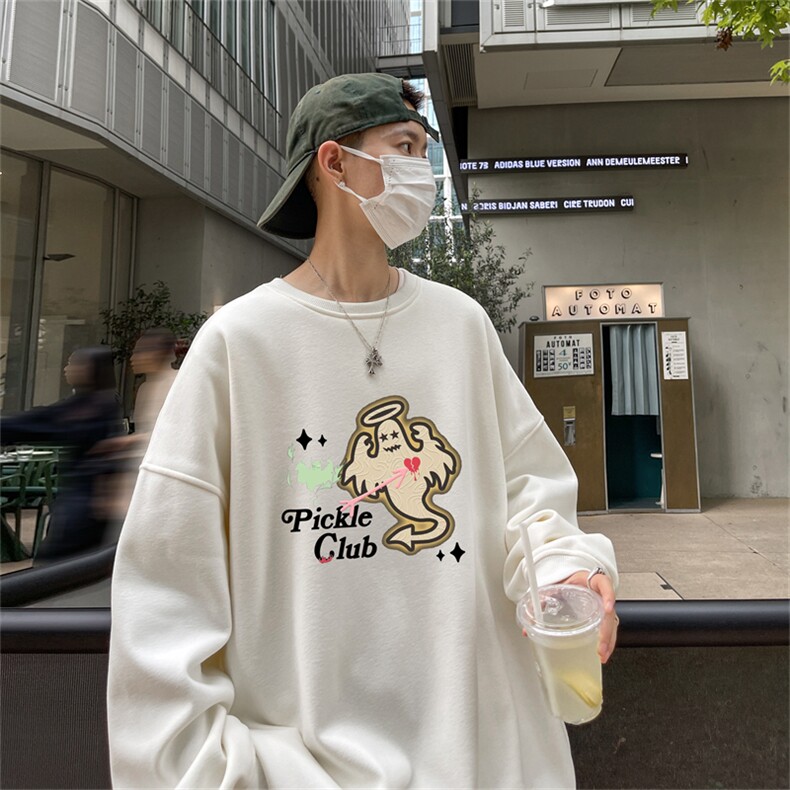 特P25控48秋冬新款男士圆领卫衣宽松休闲日常百搭上衣WQ2442,男装卫衣,电商B370