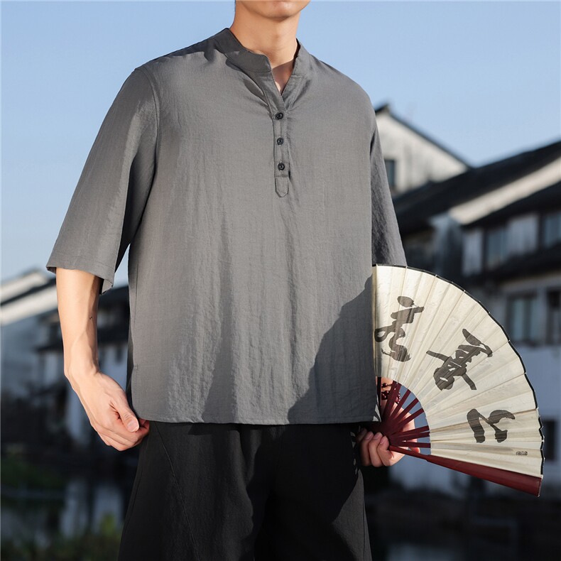 2026夏季新款风纯色T恤宽松大码CS2601,男装T恤,电商A008
