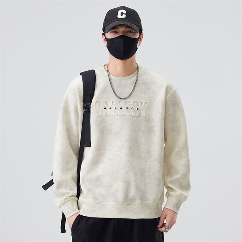 现货数据2025秋季新款套头卫衣男B240-WY988010-P65,男装卫衣,电商B240