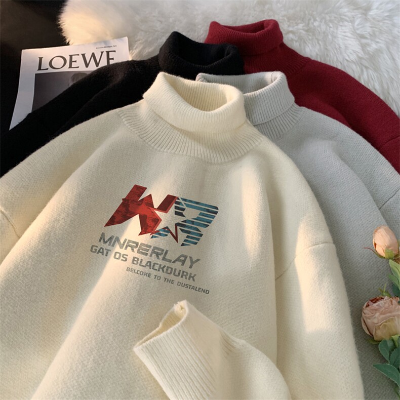 高质量！秋冬高领毛衣加绒加厚翻领针织衫男毛衣FL227-特p38,男装针织衫/毛衣,电商B367