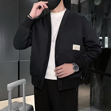 高级感针织衫开衫夹克男士春秋季新款休闲ins韩版V领毛衣外套S001，男装针织衫/毛衣，星座1116A-2（原606A-1）