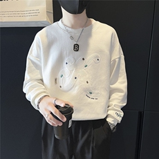 重工刺绣潮流卫衣男社会小伙店主风301C-WY17P68控98加绒P78，男装卫衣，星座301C（原B323）