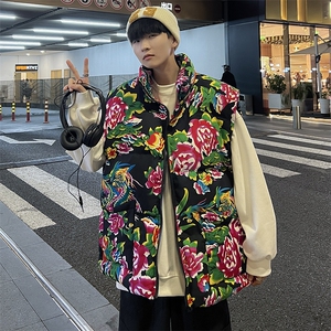 M3风东北大花马甲外套大码宽松加厚保暖外衣坎肩背心演出服图片