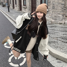 现货主推！！学院风高克重加厚绒棒球服2C205-8819-P155-K218，女装卫衣/绒衫，2C205