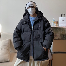 港风新品小兔刺绣宽松男士棉衣韩版情侣棉服冬装外套G1035P128，男装棉衣，电商A339