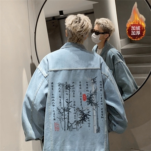 冬季牛仔夹克男士大码外套加绒 MY2257-P98   常规JK1155-P68，图片
