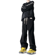 2025冬季大码加绒加厚雪尼尔粗条休闲裤拖地裤XZ806-KZ2278-P68，男装休闲裤，四季星座806