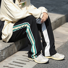 日系CityBoy风华夫格休闲裤男拖地裤女中性风直筒男裤子7790P55，男装休闲裤，星座226-1