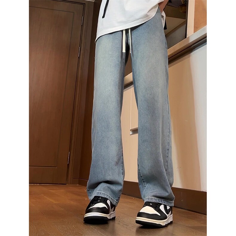 K202-P55控78美式宽松凉感冰丝水洗牛仔裤男夏季薄款休闲裤，男装休闲裤，星座218-5