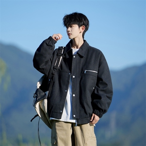 JK8869-P87 L-9XL 2025秋冬新款翻领工装夹克外套 控158图片