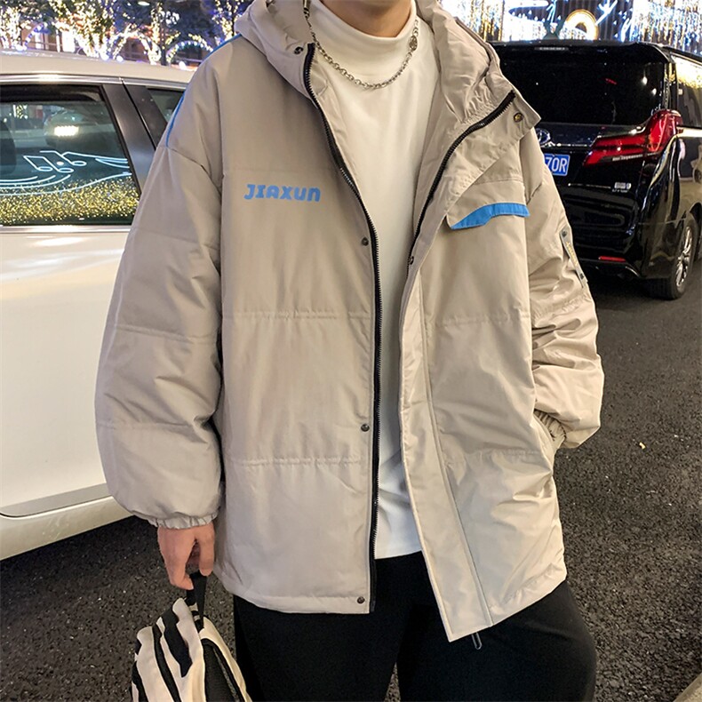 港风ins羽绒服男女同款带帽字母印花白鸭绒Y5813-P190【特价】,男装羽绒服,电商A007