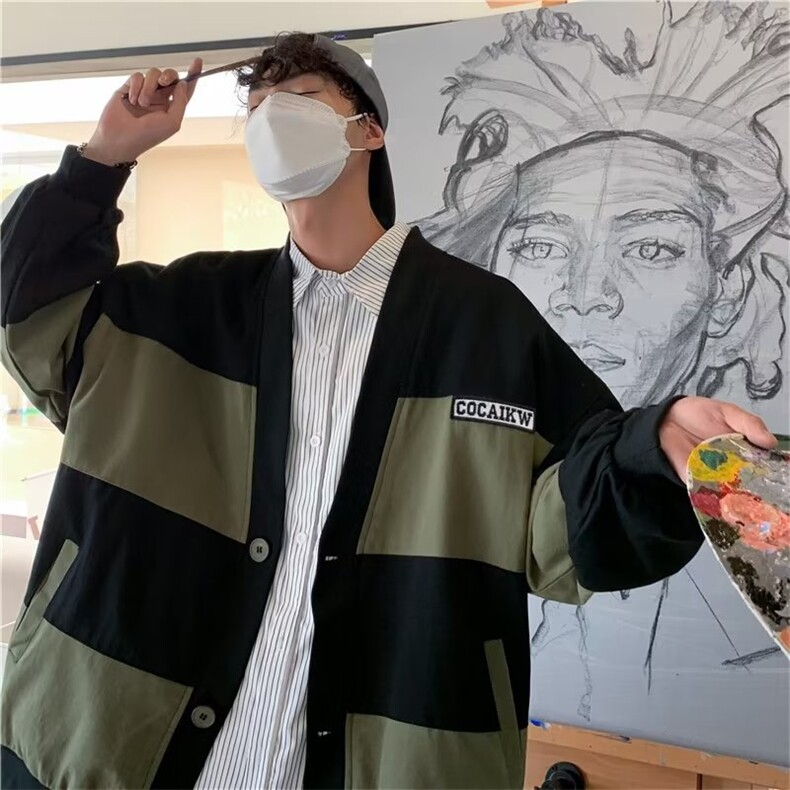 港风男士夏季薄款夹克外套ins潮牌春秋季宽松百搭休闲棒球服上衣,男装夹克,星座1210-1