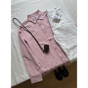 棉纯棉衬衫成衣水洗休闲衬衫男女宽松纯色衬衣 GC15-P35图片
