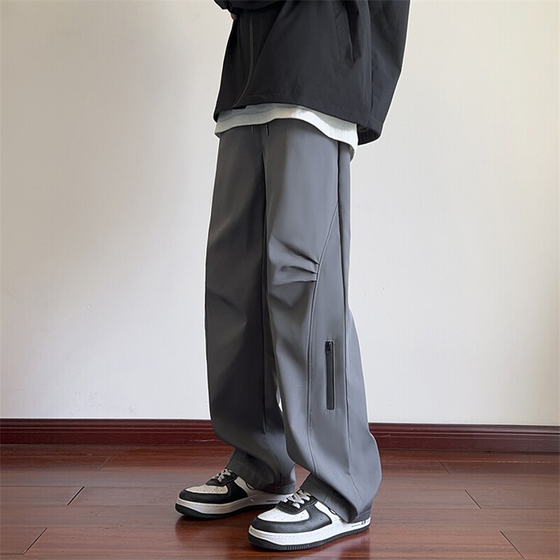 户外防水男士冲锋裤男直筒褶皱休闲裤秋季长裤潮A266-KZ8027-P45,男装休闲裤,电商A266