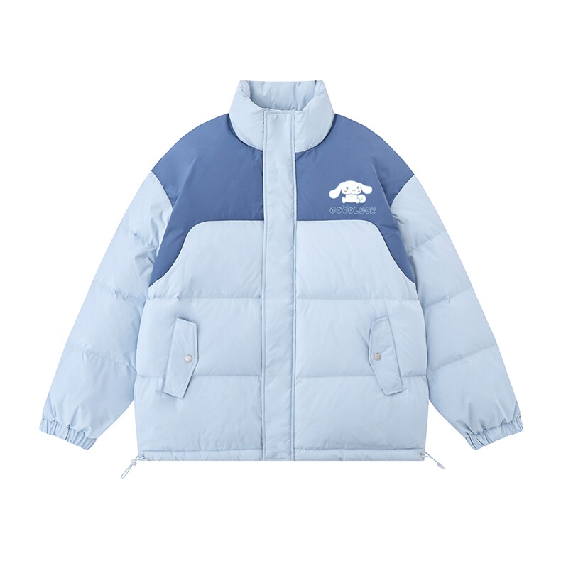 白底 新款冬季宽松字母印花立领棉服外套TPMY64302特批P85控138图片
