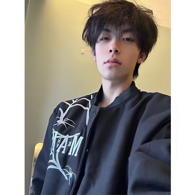 春秋美式炸街男女刺绣夹克情侣装宽松棒球服百搭复古ins潮牌外套,男装夹克,星座506A