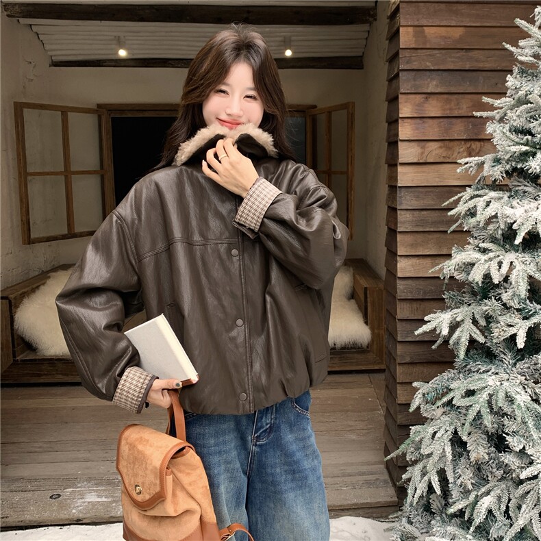 冬装新款皮毛PU皮衣加厚款2C092-9951-P210-K318,女装皮衣,2C092