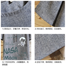 ZT71187-P35NASA联名同款风复古亚短袖男t恤砖墙控48，男装T恤，电商A040A
