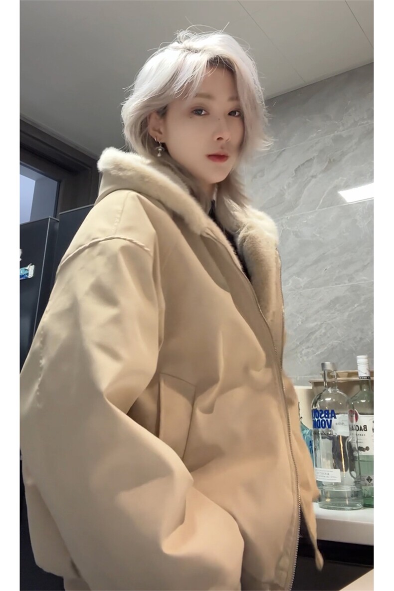 PU皮座山雕男女休闲复古棉衣外套加绒保暖仿兔毛棉服MF3677-特P98,男装棉衣,电商B295