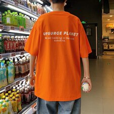 夏季潮牌男士短袖t恤男潮流上衣情侣半袖体恤衫背面字母RT17P28，男装T恤，星座1116-2