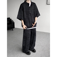 可拆开卖！立领POLO衫短袖t恤套装男生休闲运动青少年搭配帅气夏，男装T恤，电商B312