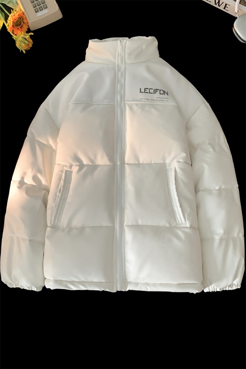 拼接加厚棉衣男PU皮立领棉袄软皮棉服外套3365-P90控118,男装棉衣,星座207