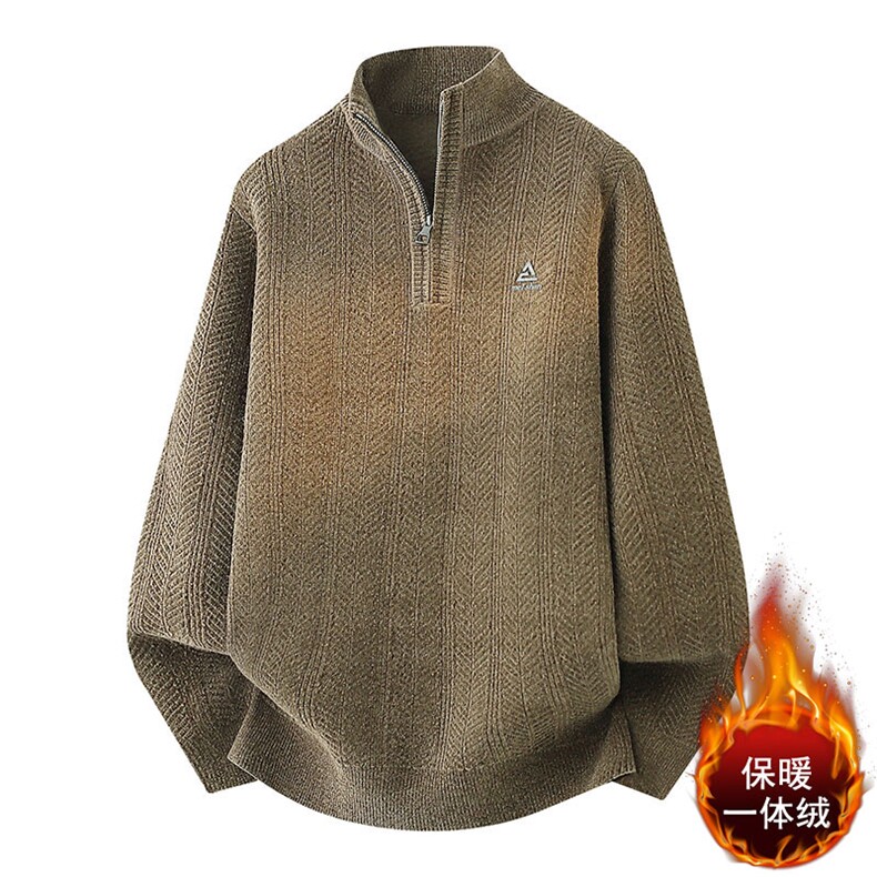 1018-1-M649-P50男士时尚帅气秋冬季新款休闲一体绒针织毛衣男，男装针织衫/毛衣，星座1018-1​