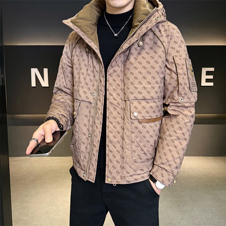 2025冬季新款冲锋衣羽绒服男士连帽加厚羽绒服B240-YR98010-P245,男装夹克,电商B240