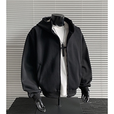 重磅500克boxy连帽卫衣双拉链开衫加绒奥粒绒RH5359JR-P75，男装卫衣，星座610B-1