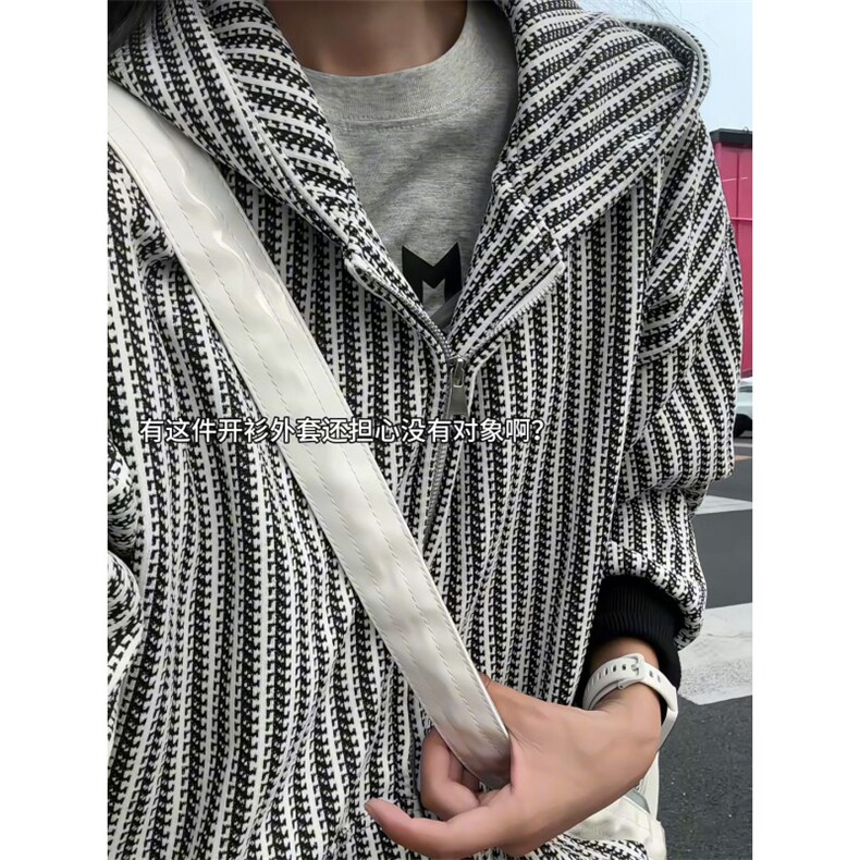 XZ809A/YGW02/P75/控118 重磅雪尼尔小香风开衫连帽卫衣外套图片