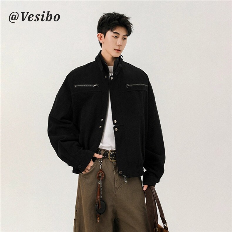 美式工装夹克男女秋季覆古百搭潮外套vibe宽松休闲上衣W6865-P75,男装夹克,星座412-3