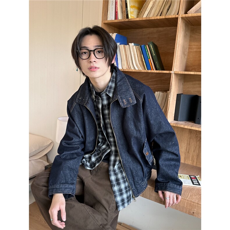 2025春秋冬季简约小众高级感新款百搭牛仔夹克外套男女,男装工装外套,星座1210-1