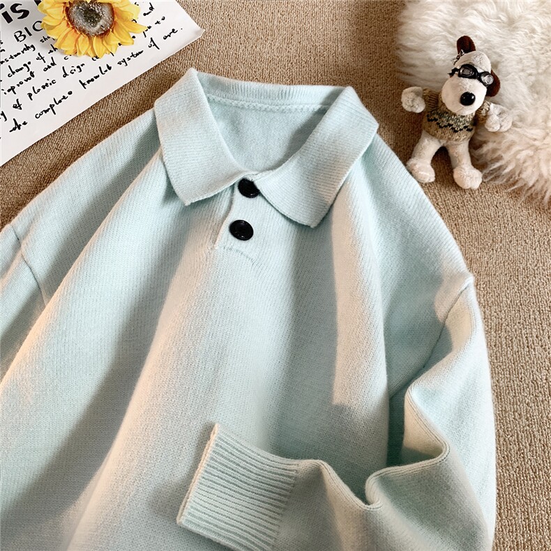 特批毛毯时尚宽松休闲POLO领纯色毛衣针织衫A247-M501特批48控88，男装针织衫/毛衣，电商A247