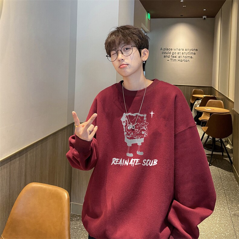 ！圆领卫衣男装港风长袖t恤男外套男WY514-特P23,男装卫衣,电商B371