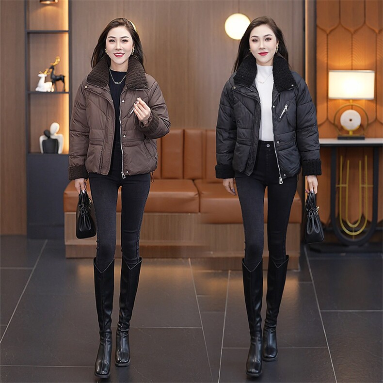 拼接针织时尚新款棉服776P125,女装棉衣/棉服,乐衣轩