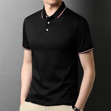 BB5026男士纯棉短袖T恤2023夏新款简约商务休闲修身体恤P50图片