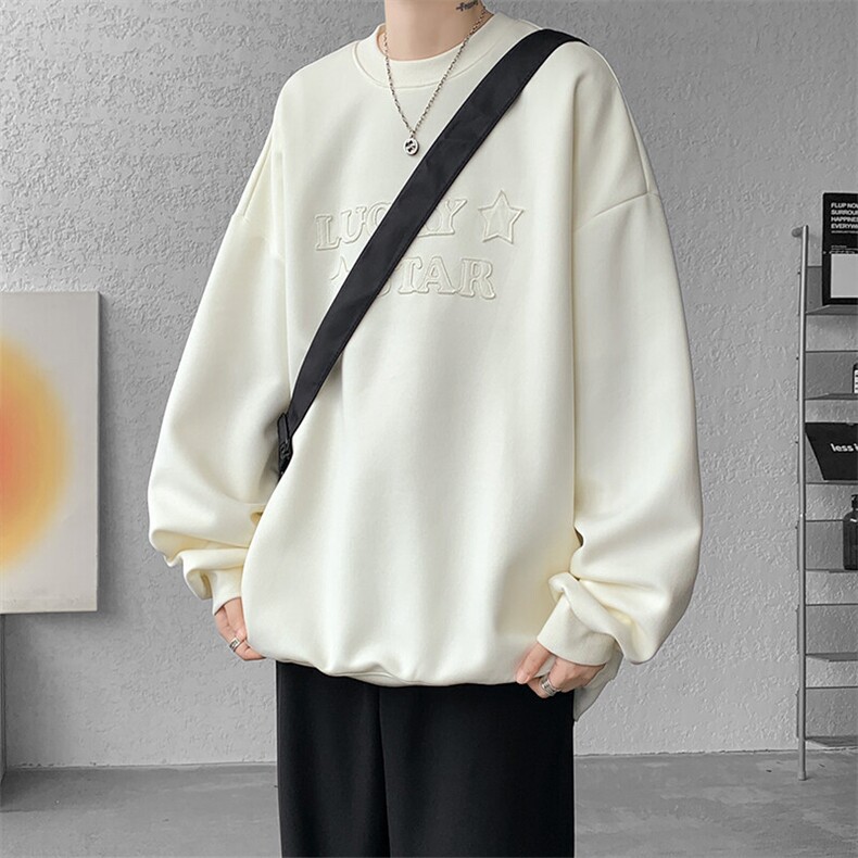 现货WY10089-P50华棉卫衣重磅360G阔版宽松大码情侣卫衣外套,男装卫衣,电商A059