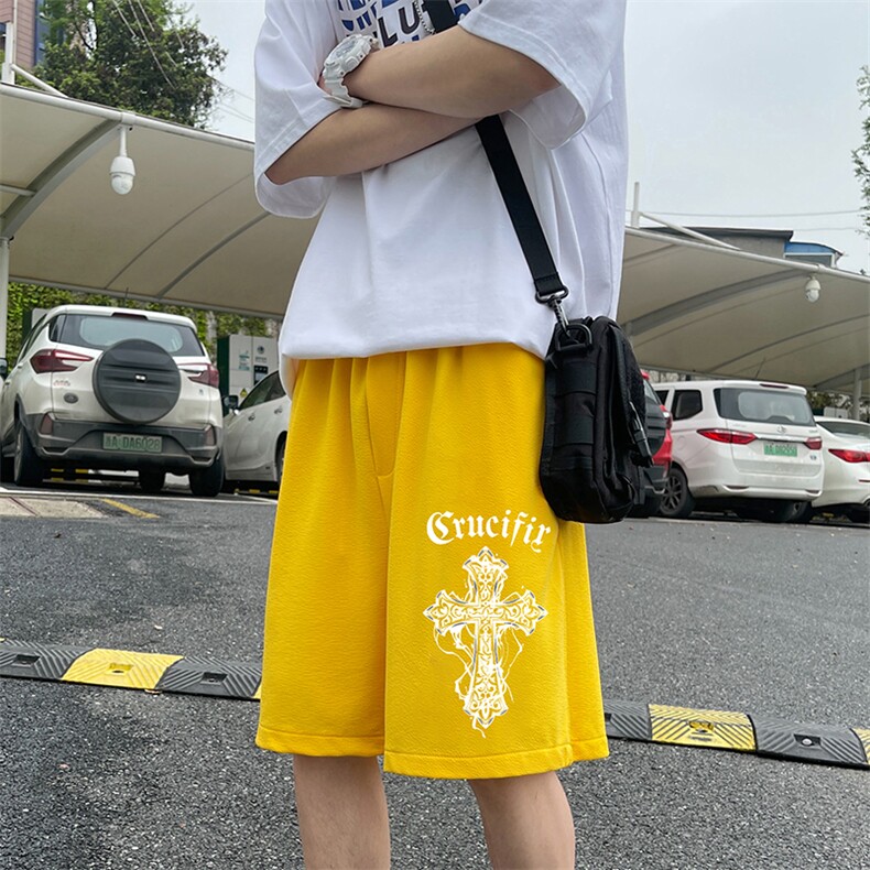 冰丝短裤男士大码宽松休闲五分裤男运动中裤MK37268-P15,男装休闲裤,电商A040