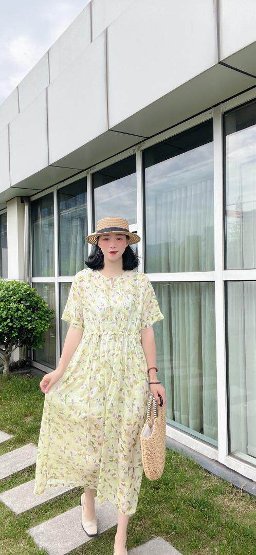 纯苎连衣裙小衫裤子裙子衬衣 时尚风 风淑女风休闲风，女装连衣裙，川哲