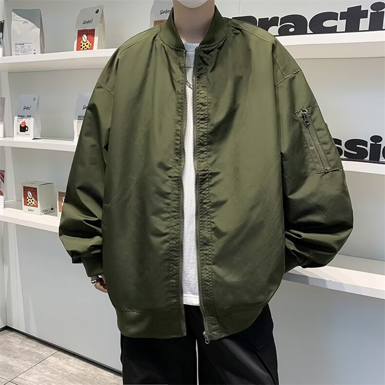 工装复古外套男潮牌痞帅港风高街夹克春秋2024新款棒球服百搭,男装夹克,星座716-4