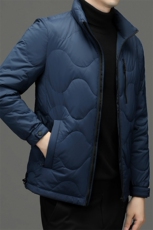 男士御寒加厚休闲羽绒服冬季新款中年立领保暖爸爸装宽松外套，男装羽绒服，电商B212（原钱塘6029）