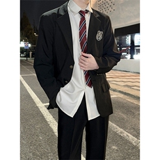 学院风男生西服上衣ins英伦风学生痞帅西装外套班服潮JKW67，男装西服套装，星座516A