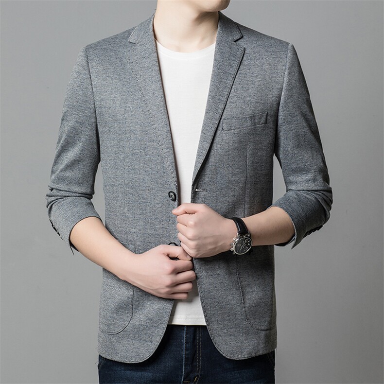 BGW305男式秋冬2023新款西装男针织西服外套修身商务休闲男P145,男装西服,电商B360