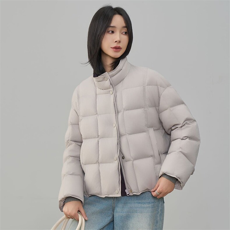 现货2025年冬季新款羽绒服90白鸭绒休闲风女,女装羽绒服,阳光伊恋