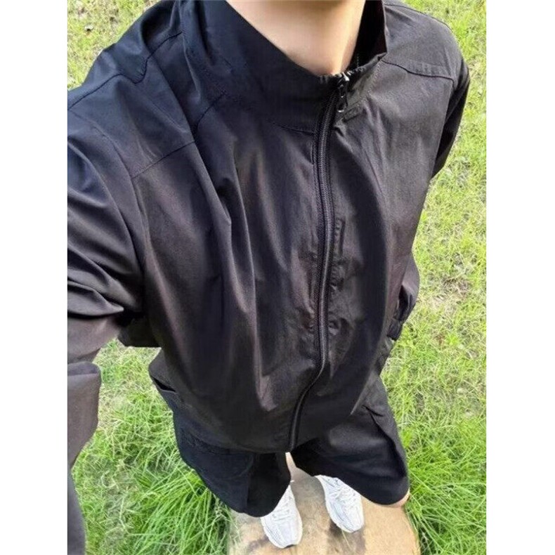 防晒衣男女夏季速干透气休闲美式立领冰感户外运动外套潮JK298,男装防晒衣,星座1116A（原606A-3）